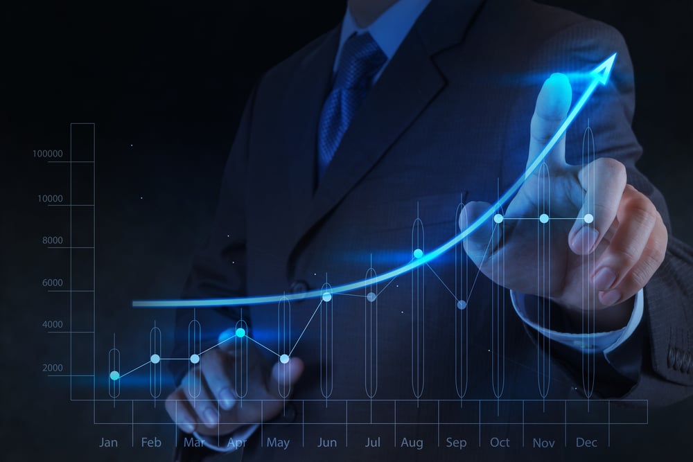 businessman hand touch 3d virtual chart business-1 businessman hand touch 3d virtual chart business-1